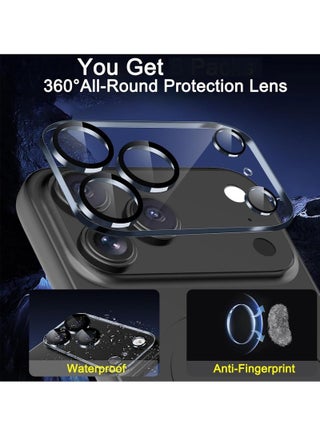 2pack tempered glass camera lens protectors for Apple iPhone 17 Pro Max, ultra-high definition, 9H hardness, scratch-resistant, compatible with phone cases, [does not affect night shooting]. - view 2